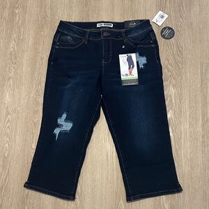 Royalty For Me Dark Blue Cropped Jeans